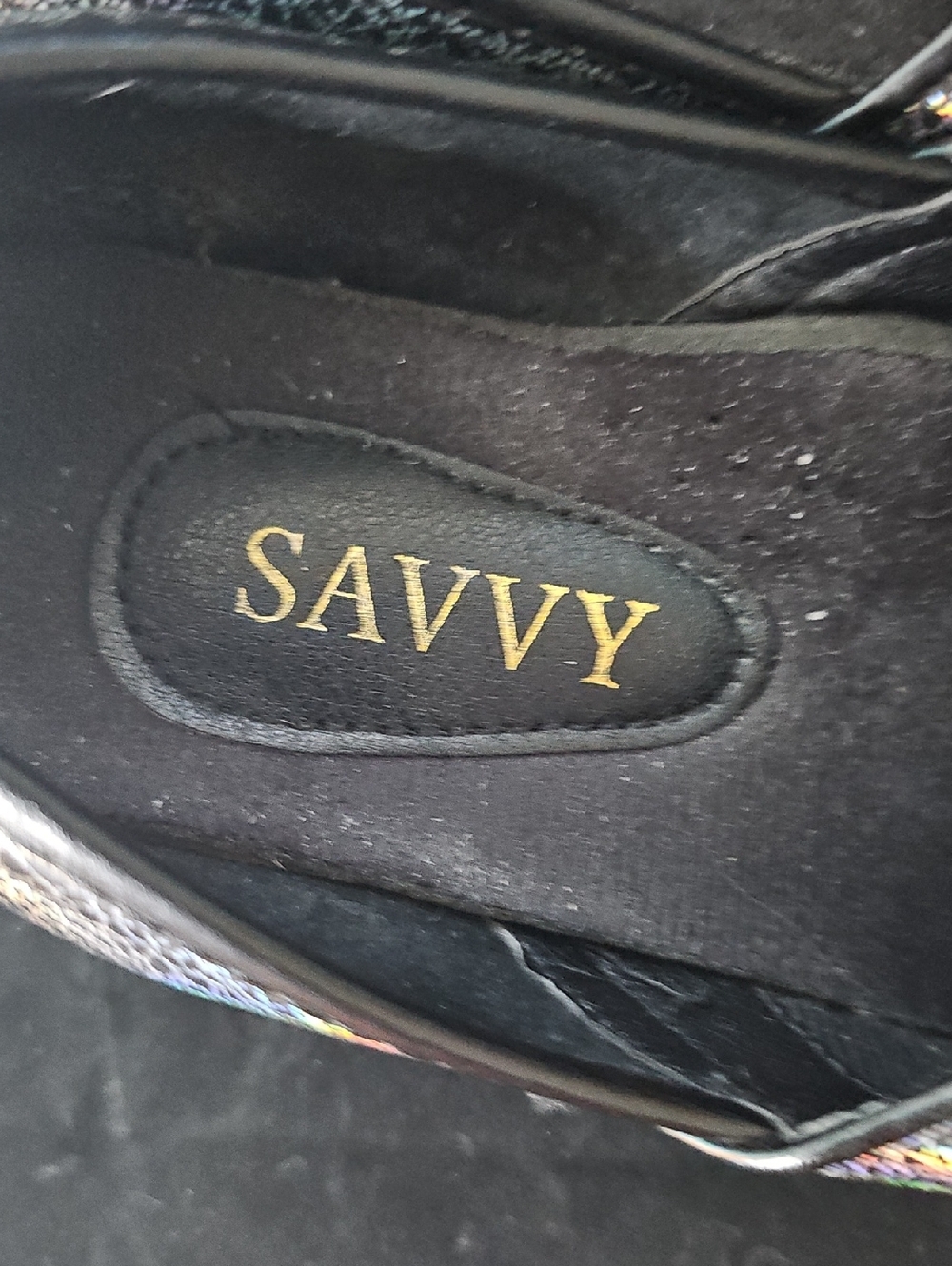 Savvy Iridescent Black Slip-On Clog - Picture 4 of 4
